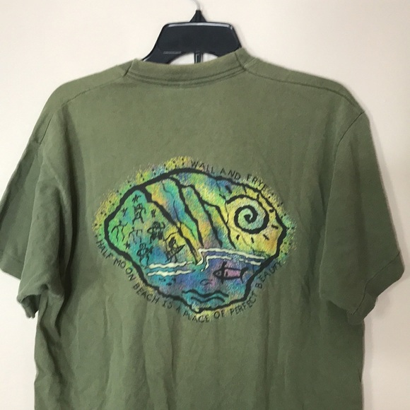 Vintage fruit of the loom heavy tag half moon beach unisex T-shirt size large - Picture 11 of 12